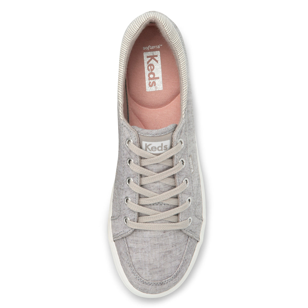 Tenis Center II Chambray Textil Gris Para Mujer